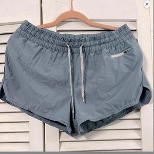 Vuori Clementine 2.0 Women’s Running Shorts- Smoke Blue (gray blue)- SIZE LARGE